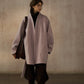 Wool-silk-angora double-faced fabric robe stule coat | 3 color