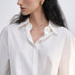 Chic and strong silhouette cotton shirt with a belt | 4 color