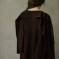 Wool blend straight back ribbon dress | 3 color