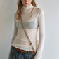 Wool containing lightweight soft high-neck knit top | 6 color