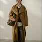 Viscose blend textured spacious trench coat