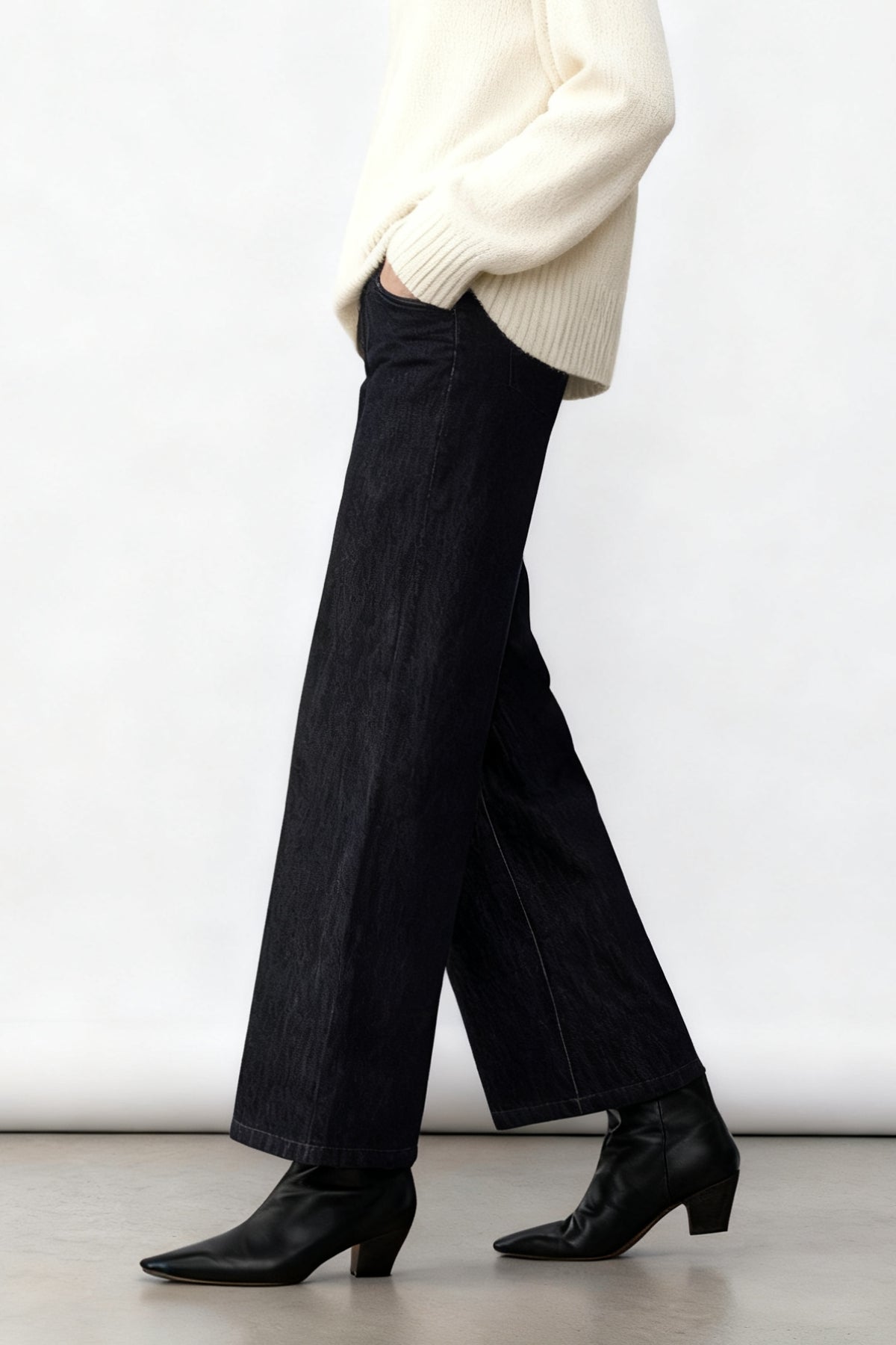 vaqueros rectos de mezcla de algodón con forro polar