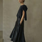 Smooth big hem A-line PU skirt | 4 color