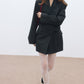 Mid-length peaked-lapel loose suit jacket | 2 color