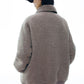 Plush wool-blend “pearl-fleece” oversized jacket | 2 color