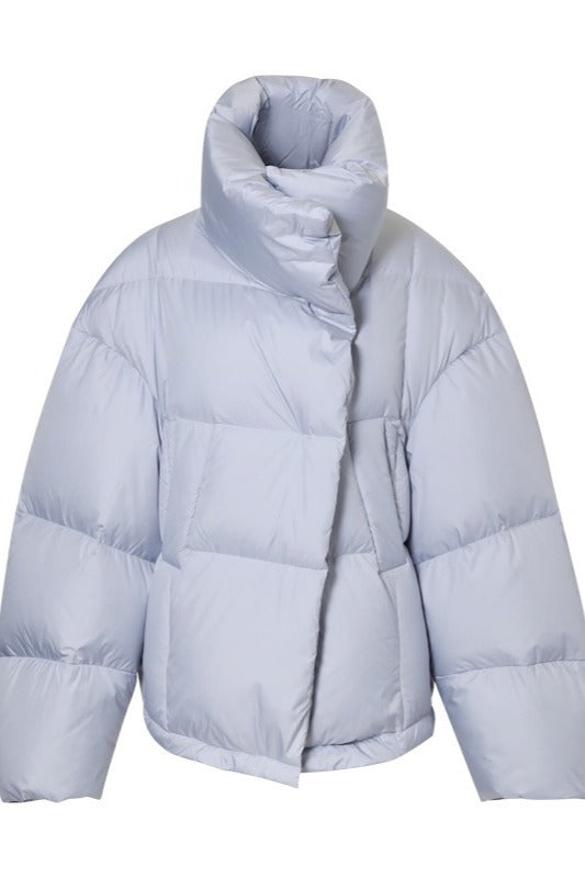 Modern stand collar cropped down jacket | 3 color