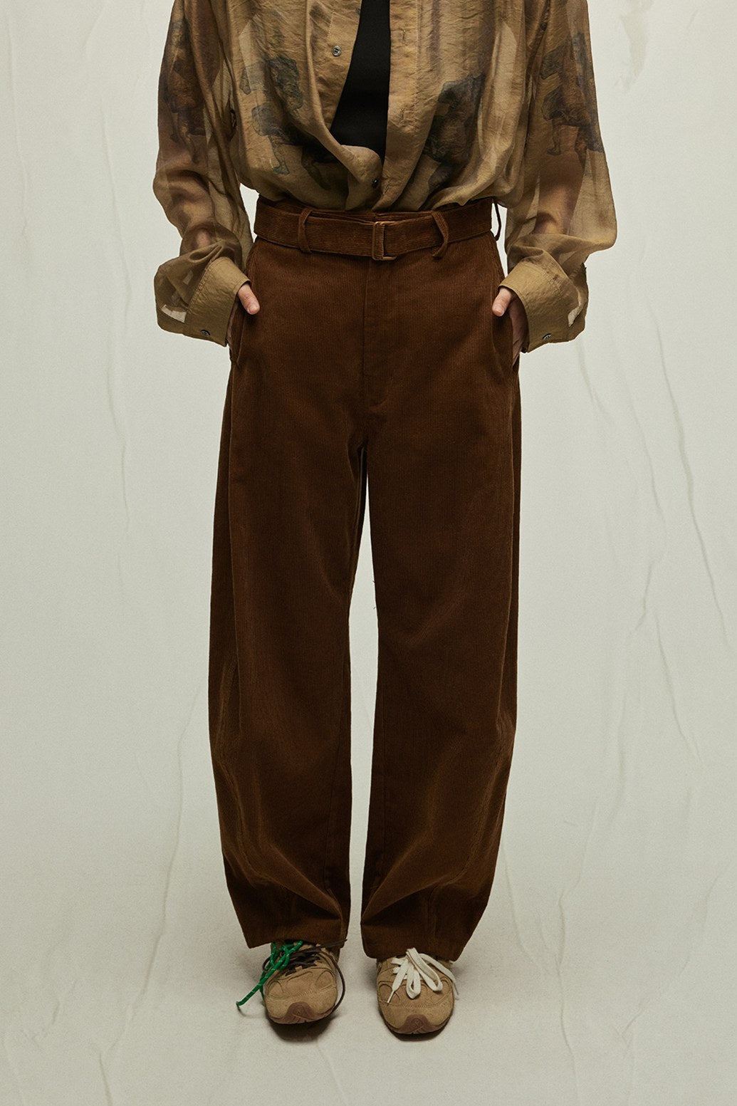 100% cotton curve shaped corduroy pants | 3 color