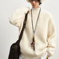 Wool riched chunky knit texture sweater | 3 color