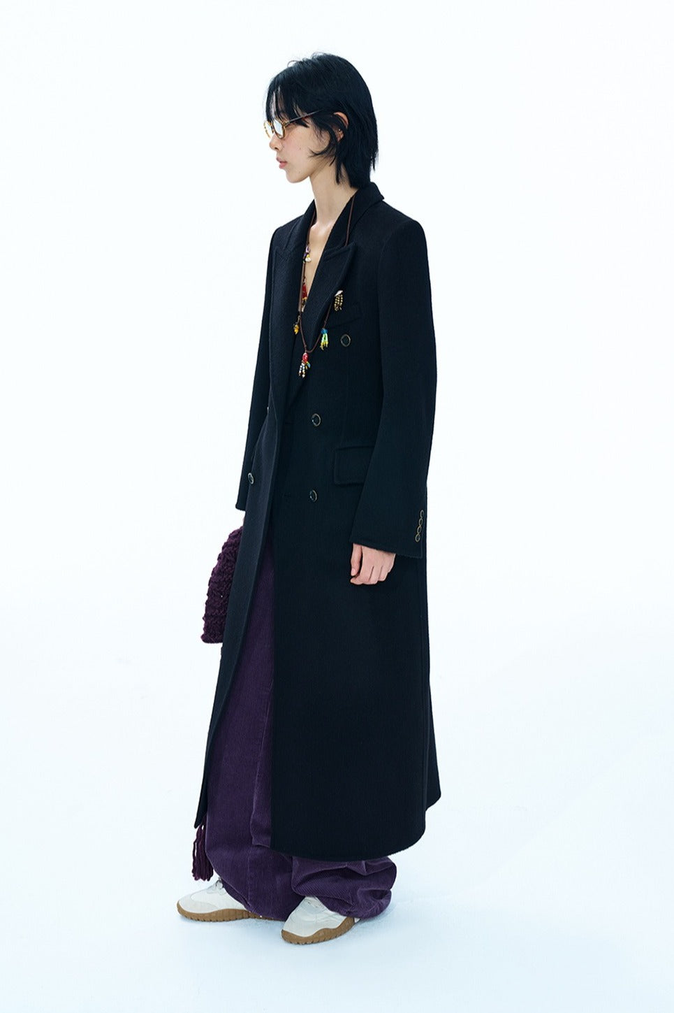Hourglass-sculpted 100% wool coat | 3 color