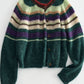 Wool and mohair cozy stripped sweater cardigan | 3 color