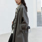 Cotton Minimalist Umbrella Oversized Trench Coat