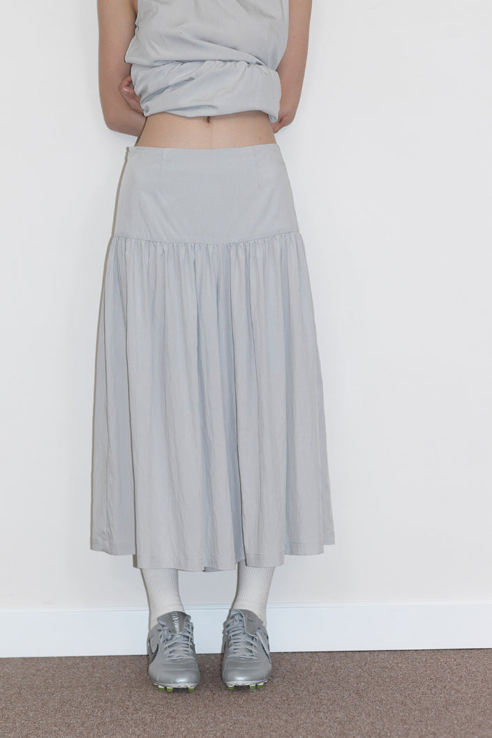 Viscose blend wide leg skirt-pants | 3 color