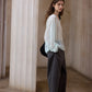 Cotton blend comfortable straight-leg pants with a belt | 3 color