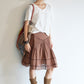 100% cotton pleated skirt with lining | 3 color