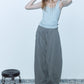 Lyocell-cotton lantern shape relaxed-fit pants | 6 color