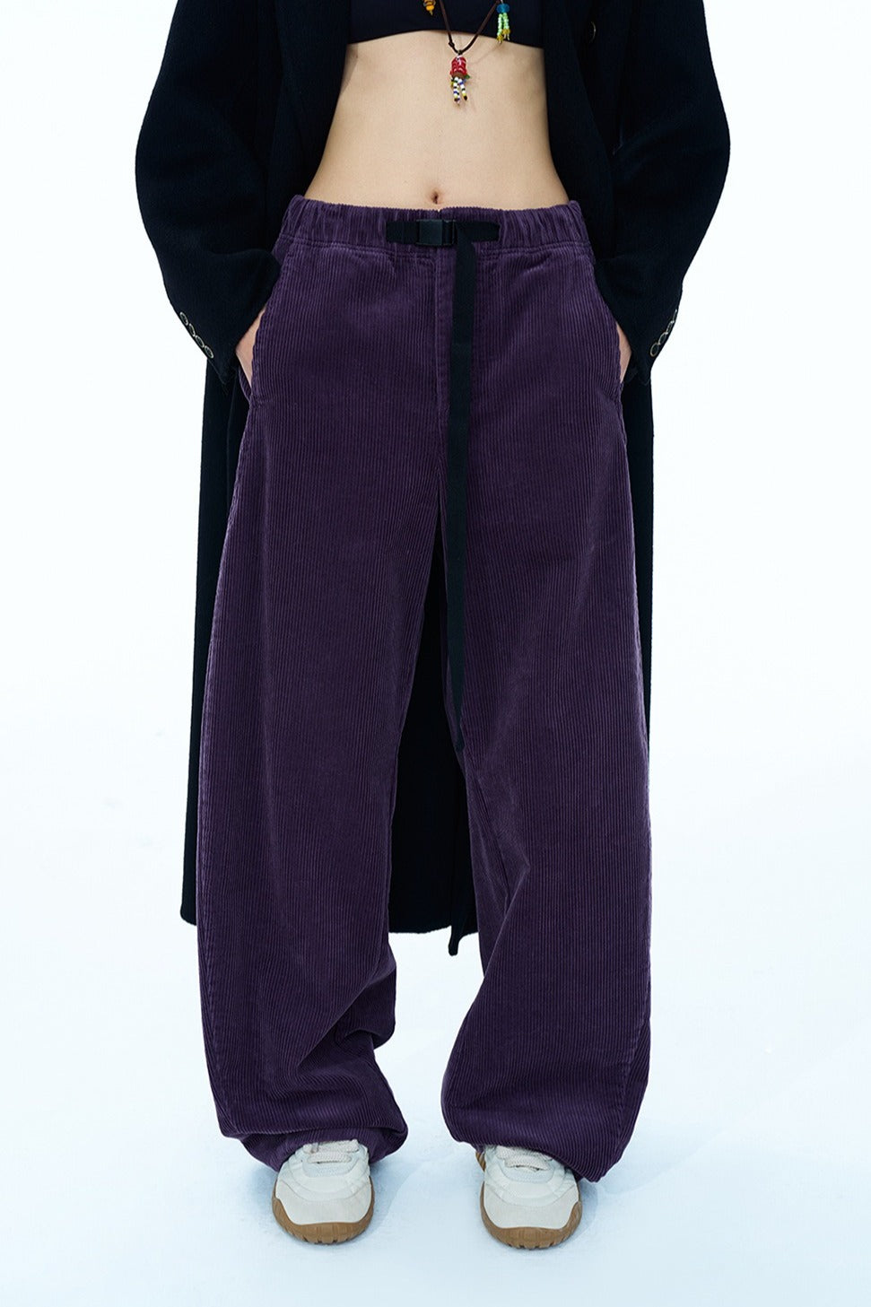 100% cotton relaxed-fit corduroy pants | 4 color