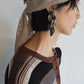 Cotton blend unisex bead scarf-belt accessory | 4 color