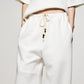 Cotton bracket silhouette drawstring pants | 3 color