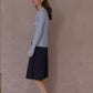 Lyocell blend large lapel ribbed cardigan | 4 color