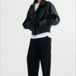 PU silhouetted retro style jacket | 2 color
