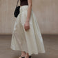 Cotton blend A-line striped design skirt | 3 color