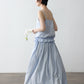 Viscose blend pleated edge sling top | 4 color