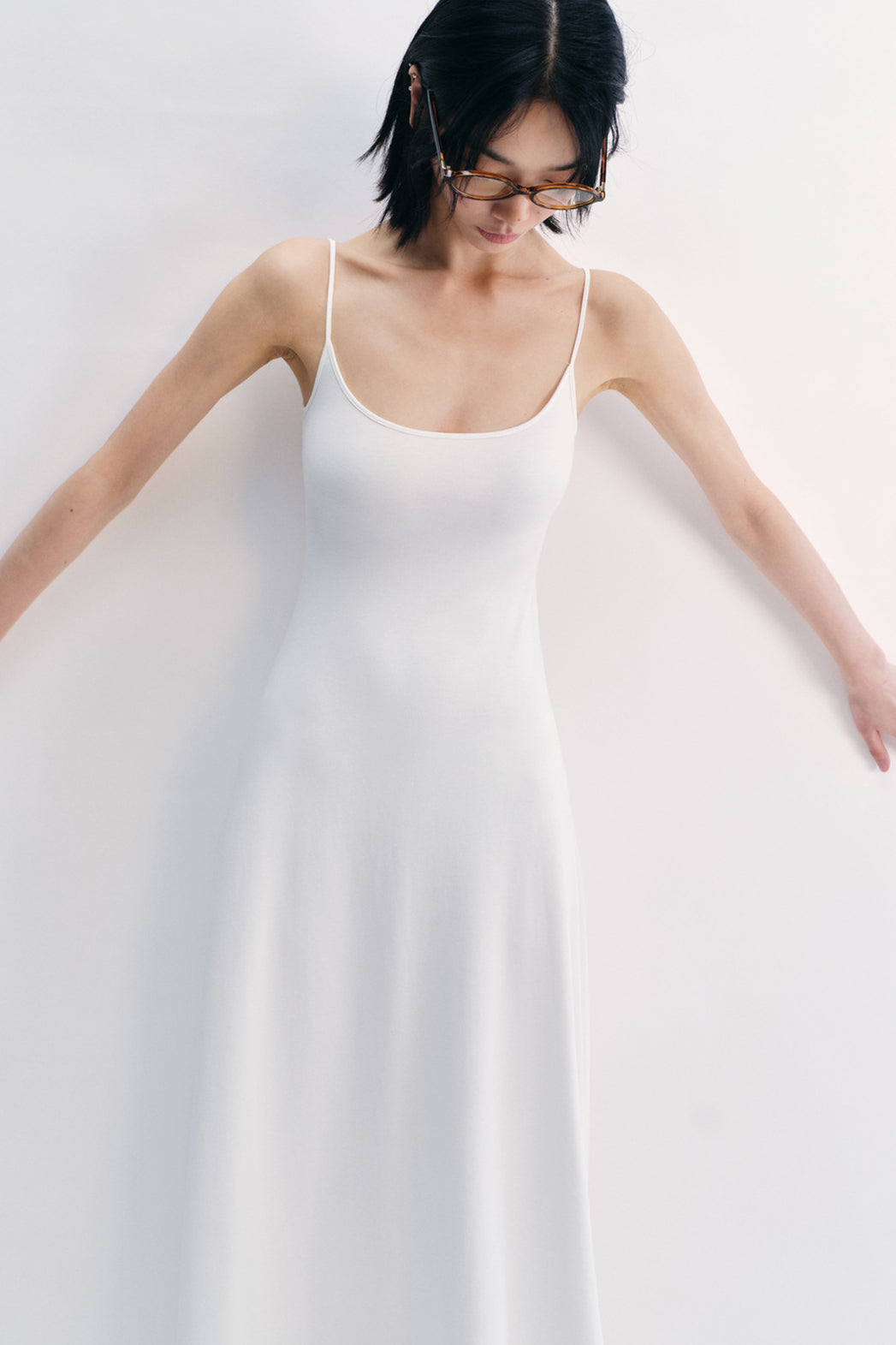 Elastic slim sling max-dress | 3 color