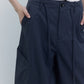 100% cotton high-rise balloon pants with side patch pockets | 4 color