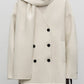 Wool blend double-sided fabric scarf collar jacket | 2 color