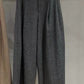 wool riched high-waisted wide-leg suit palazzo pants | 2color