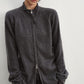 Wool blend slouchy fit dual-zip cardigan | 8 color