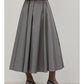 Cotton blending umbrella pocket skirt | 4 color