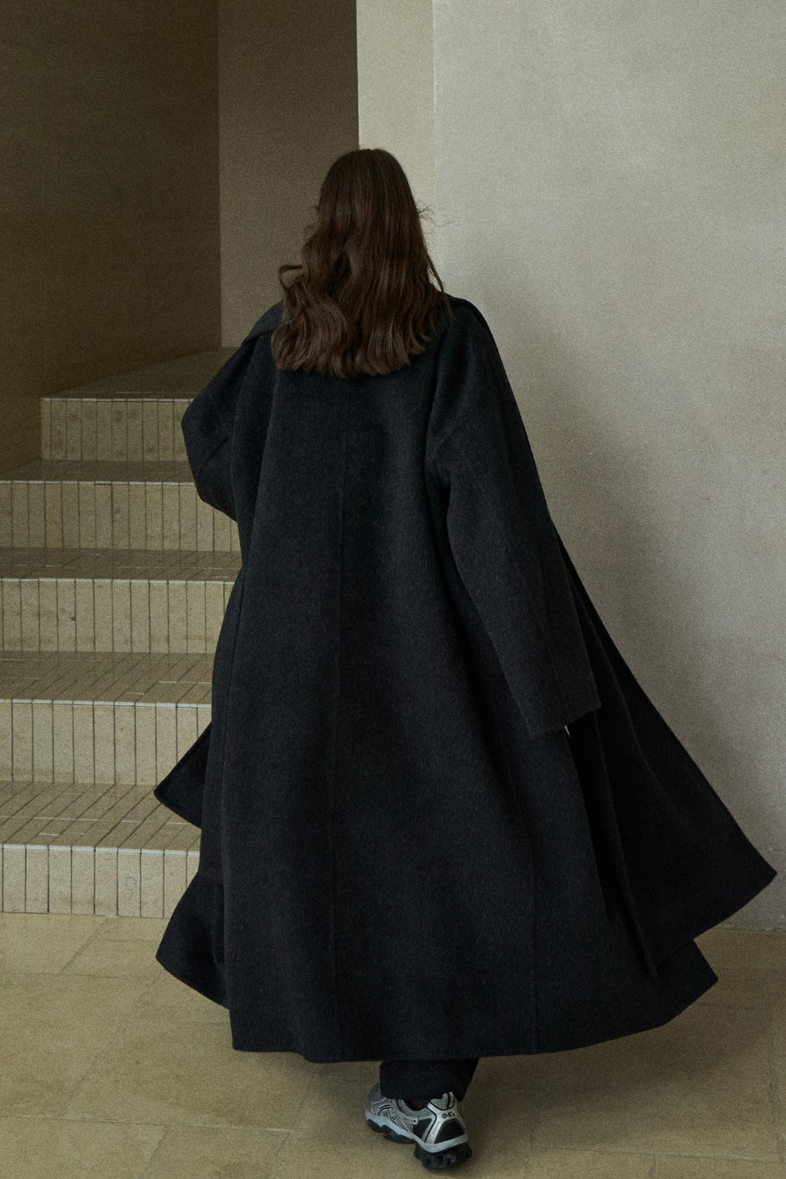 100% wool languid robe style double-faced overcoat | 5 color