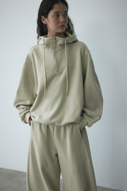 Cotton blend oversized fleece hoodie | 4 color