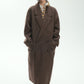 Wool blend silk double-sided fabric overcoat | 2 color