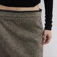 Sheep wool blend retro-inspired corduroy skirt | 2 color