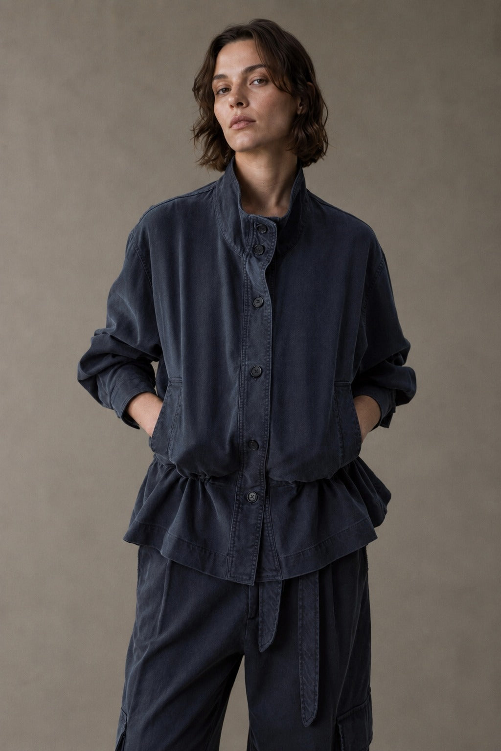 Tencel-cotton vintage fade jacket | 3 color