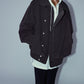 Cotton blend oversized jacket | 2 color