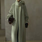 100% wool languid robe style double-faced overcoat | 5 color
