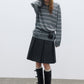 High rise crisp pleats A-line skirt | 2 color