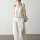 Viscose blend wrinkled fabric elastic cuff pants | 4 color