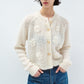 Wool blend hand-crocheted florals airy cardigan | 3 color