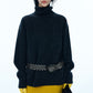 Wool blend high neck sweater | 4 color