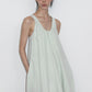 Cotton blend linen  back-knot starfruit-shaped vest dress | 3 color