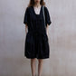 100% cotton pockets U-neck casual dress | 2 color