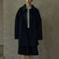 Wool riched structured silhouette mid-length coat | 3 color