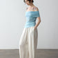 Lyocell blend smooth feel off-shoulder top | 5 color