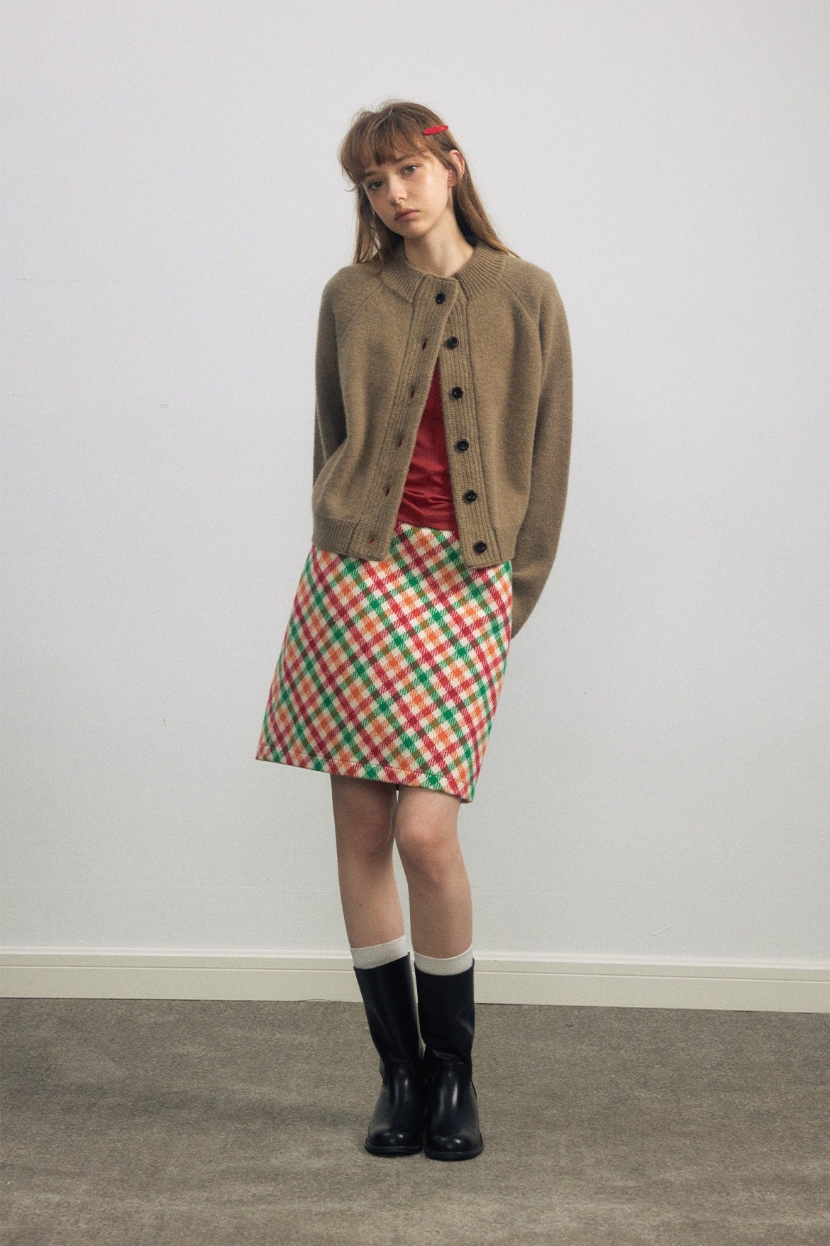 100% wool wide placket cardigan | 5 color