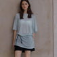 Wool blend relaxed fit raglan sleeves T-shirt | 3 color
