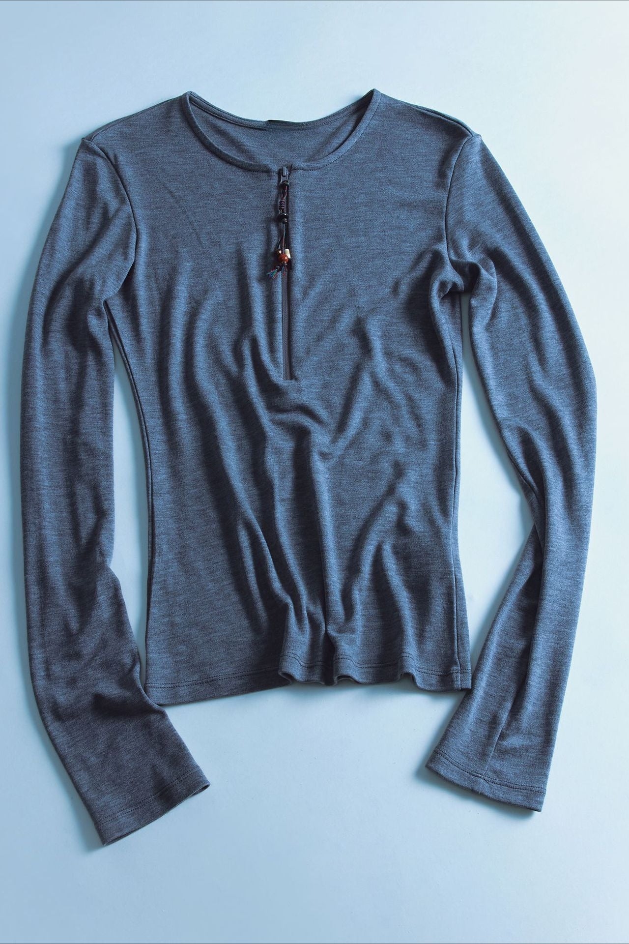 Wool blend soft fit base knitwear | 2 color